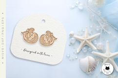 Rainbow Whale Stud Earrings Laser Cut SVG Product Image 3