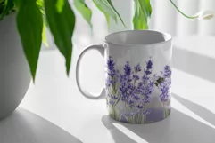 Lavender Mug Sublimation Designs JPG, 11 & 15oz mug Product Image 2