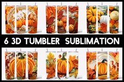 3D Pumpkins Tumbler Sublimation |Autumn 3D Tumbler Product Image 1