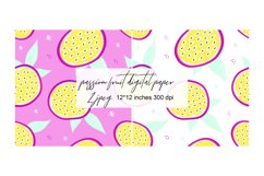 Passion Fruit Digital Paper.Passion Fruit Seamless Pattern. Product Image 1