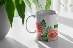 Roses Mug Sublimation Designs JPG, 11 & 15oz mug Product Image 2