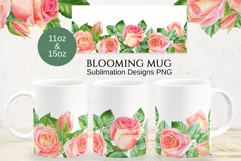 Roses Mug Sublimation Designs JPG, 11 & 15oz mug Product Image 1
