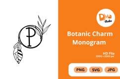 Botanic Charm Monogram -Elegant Floral Letters SVG, PNG, JPG Product Image 1