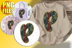 P Doodle Letter Style Print Cheerful Festive Character! Product Image 1