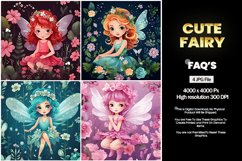 Cute Fairy Square Coaster - 04 Variations Product Image 1