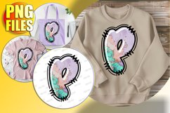 P Doodle Letter Valentine Joyful Festive Style! Product Image 1