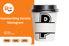 Handwriting Varsity Monogram Product Image 1