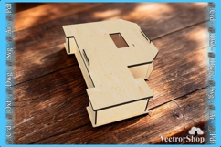 Laser Cutting Vector for Father's Letter P Design Product Image 1