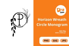 Horizon Wreath Circle Monogram Product Image 1