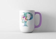 Spring Watercolor Letter. Monogram P. Sublimation Design. Product Image 4