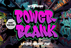 Power Blank Bold Layered Graffiti Webfont WOFF Product Image 1