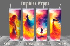 4 Fire Girls Tumbler Wraps Sublimation Design, 20 oz Product Image 1