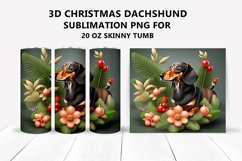 3D Christmas Dachshund Tumbler Product Image 1