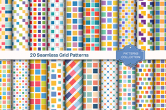 Grid Seamless Vector Patterns 20 Variations Product Image 1