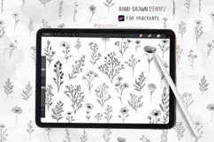 Procreate Stamps Tiny Flowers | 205 Fineline Floral art 026 Product Image 1