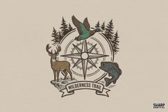 Wilderness Trail PNG, Hunting PNG, Fishing PNG, Duck Deer Product Image 1