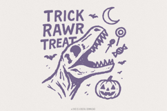 Trick Rawr Treat Dinosaur PNG, Cute Halloween Candy Shirt, Product Image 1