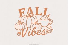 Fall Vibes PNG, Autumn Pumpkins and Coffee PNG, Seasonal Product Image 1
