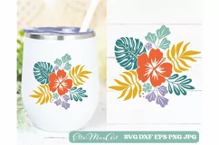 Flower SVG Cut File, Floral Bouquet Svg, Tropical Flowers Product Image 1