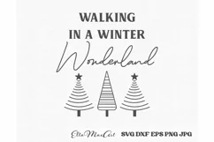 Walking in a winter wonderland, Merry Christmas SVG, Winter Product Image 3