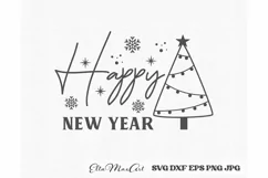 Happy new year, Merry Christmas SVG, Christmas quote SVG Product Image 3