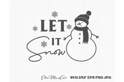 Let it snow SVG, Merry Christmas SVG, Christmas quote SVG, Product Image 4