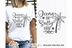 Ocean air salty hair SVG, Summer Svg, Beach Svg, Hello Beach Product Image 1