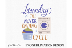 Laundry the never ending cycle, Laundry PNG, Washing PNG, Product Image 2