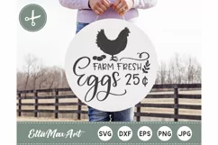 Farm fresh Eggs SVG, Farm Svg File, Chicken SVG Cut File, Product Image 1