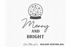 Merry and bright SVG, Merry Christmas SVG, Christmas quote S Product Image 3