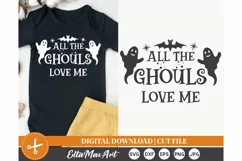 All the ghouls love me SVG, Halloween SVG, Pumpkin svg, PNG Product Image 1