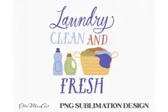 Laundry clean and fresh, Laundry PNG, Washing PNG, Dry PNG, Product Image 2