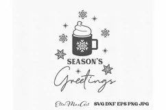 Seasons greetings, Merry Christmas SVG, Christmas quote Product Image 3