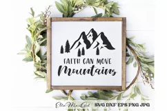 Faith can move mountains SVG, Faith SVG, Motivational svg Product Image 2