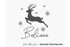 Believe, Merry Christmas SVG, Christmas quote SVG, Product Image 4