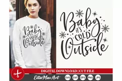 Baby it's cold outside SVG, Christmas Svg, Christmas Shirt Product Image 2