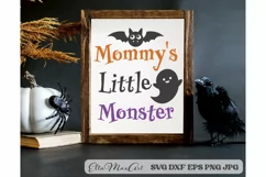Mommys Little Monster SVG, Halloween Baby SVG, Halloween SVG Product Image 1