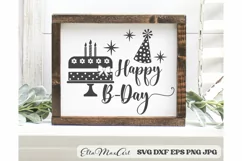 Happy B day Svg, Happy Birthday SVG, Birthday SVG, Birthday Product Image 1