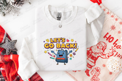 Let's Go Back SVG - Cute Backpack Back to School Cut File Product Image 3