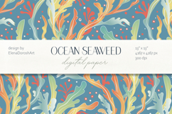 Coral Reef Seaweed Seamless Ocean Pattern Product Image 1