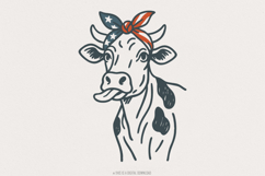 4th of July Highland Cow PNG, Patriotic Shirt Design, Product Image 1