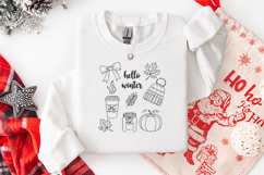 Hello Winter Cozy Season Doodles - Hand Drawn SVG Elements Product Image 3