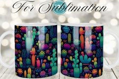 CACTUS 11OZ 12OZ 15OZ COFFEE MUG DESIGN, MUG WRAPS Product Image 1