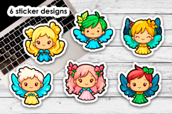 Christmas Little Angel Printable Stickers PNG Files Product Image 3