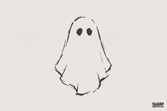 Simple Ghost PNG, Minimalist Halloween Spirit, Spooky White Product Image 1