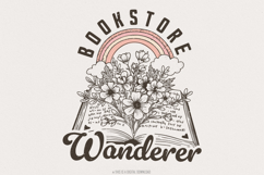 Bookstore Wanderer PNG, Cute Trendy Bookish Artsy Design, Product Image 1