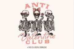 Anti Valentine Club PNG, Funny Valentine&#039;s Day PNG, Product Image 1
