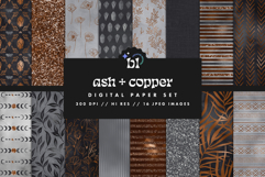 16 Ash &amp; Copper Seamless Patterns Product Image 1