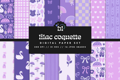 Lilac Coquette Seamless Patterns - 16 JPEG Patterns Product Image 1
