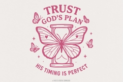 Trust God&#039;s Plan His Timing Is Perfect PNG  Christian Product Image 1